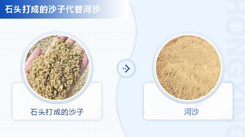 石頭打成沙子與河沙的區(qū)別