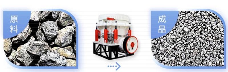 圓錐碎石機破碎物料成品展示