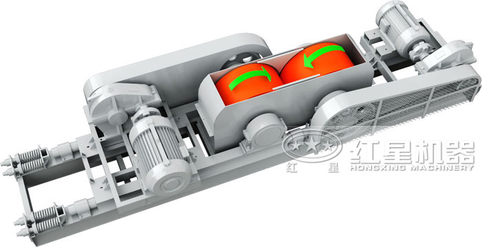 對(duì)輥制砂機(jī)結(jié)構(gòu)圖